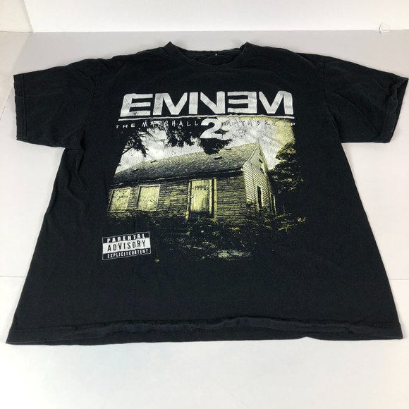 Eminem The Marshall Mathers LP 2 Men's Medium Black Graphic Print Slim Shady Tee - Picture 1 of 10